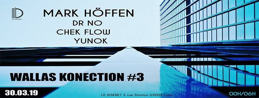 Flyer Wallas Konection numéro 3 au Diskret, Lyon, 2019