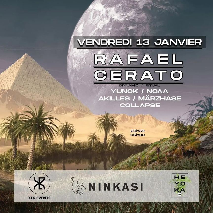 Flyer Rafael Cerato au Ninkasi Kao, Lyon, avec Yunok